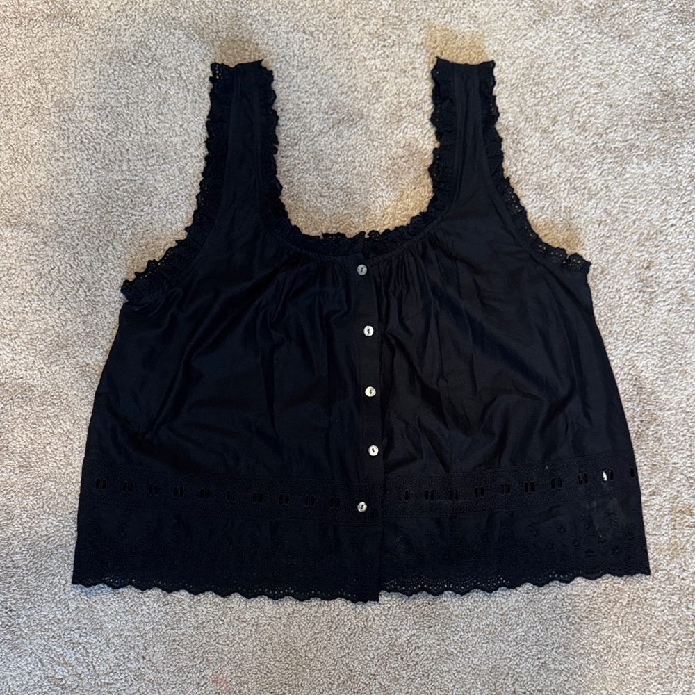 Madewell eyelet top